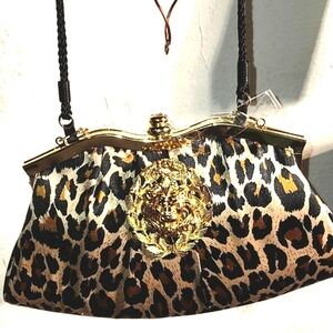 Small Leopard Purse w/ Detachable Handle NWOT